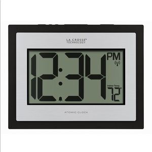 La Crosse Technology Atomic Digital Wall Clock With Indoor Temperature